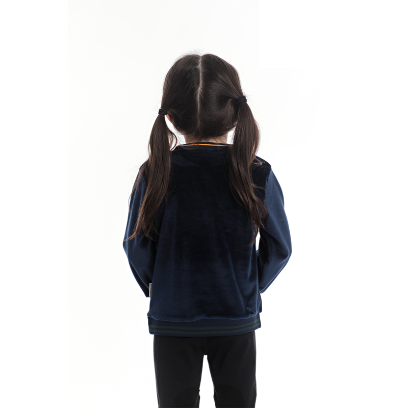 Horseware Kids Velvet Touch Crew Neck Jumper - Navy-1
